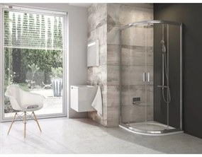 Ravak 3B240C00Z1-Štvordielny štvrťkruhový sprchový kút BLIX 80x80 cm lesklý chróm