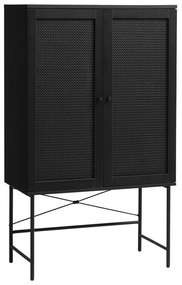 Čierna skrinka v dekore duba 80x135 cm Pensacola – Unique Furniture