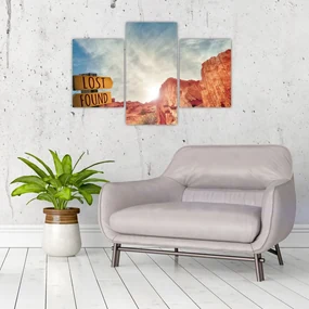 Obraz ukazovateľa s nápisom (90x60 cm)