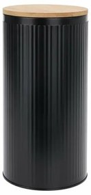 Plechová dóza s bambusovým vekom Black 1,6 l, pr. 10,8 cm