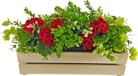 AMADEA Dřevěný obal s truhlíkem přírodní, 51,1x19,6x15cm, český výrobek