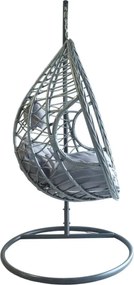 Sivé závesné kreslo NORVIA so stojanom