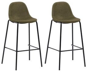 vidaXL Barové stoličky 2 ks, hnedé, látka-
