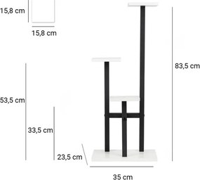 Stojan na kvety PEAK biely