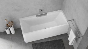 Polysan Polysan, CASCATA R MONOLITH obdĺžniková vaňa 180x80x60cm, kaskáda nerez, 73836MR.100