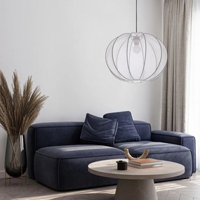 Biele závesné svietidlo s textilným tienidlom ø 52 cm Mellow – Candellux Lighting