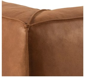 Koňakovohnedá rohová pohovka z imitácie kože (ľavý roh) Fairfield Kentucky – Bonami Selection