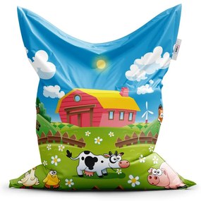 Sedací vak Classic farma - detský, farebná
