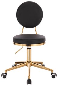 LuxuryForm DESIGN Taburet PORTO - čierno zlatý