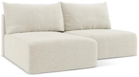 Krémovobiela rozkladacia/s úložným priestorom rohová pohovka (ľavý roh) Kalena – Makamii