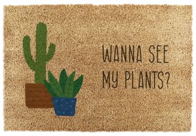 Rohožka z kokosového vlákna 40x60 cm Wanna See My Plants – Artsy Doormats