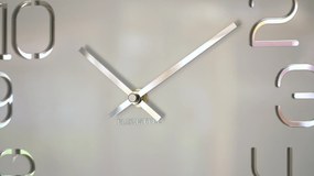 Dekorstudio Moderné nástenné hodiny DIGIT biele - 50cm