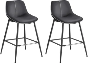 Sada dvou barových židlí VASAGLE PLACES II 98,5 cm černá