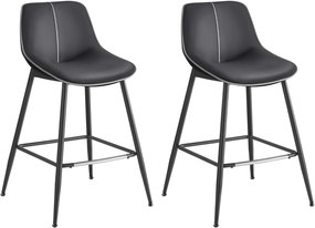 Súprava dvoch barových stoličiek VASAGLE PLACES II 98,5 cm čierna