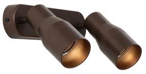 Zaoblené stropné bodové svetlo tmavá bronz GU10 50 mm 2-svetlo - Stanley
