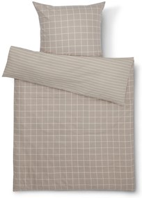 Posteľná bielizeň z biber bavlny, sivobéžová, štandardná veľkosť