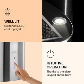 Klarstein Barella, digestor, 38 cm, 557 m³/h, LED, biely