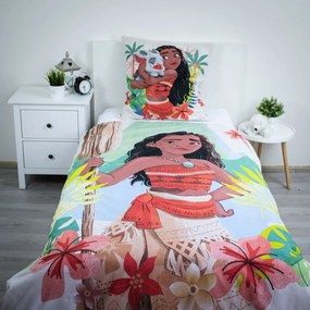 Jerry Fabrics Bavlnené obliečky 140x200 + 70x90 cm - Vaiana "Tropicool"