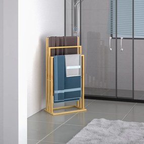 InternetovaZahrada Bambusový držiak na uteráky 40x24x82 cm