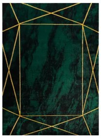 Koberec EMERALD exkluzívny 1022 glamour, styl geometrický, marmur  fľaškovo zelený / zlatý