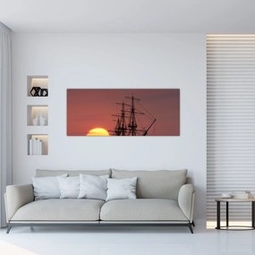 Obraz - Stredoveká loď (120x50 cm)