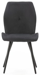 Čierne menčestrové jedálenské stoličky v súprave 2 ks Adaya – Marckeric