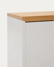 Biela komoda v dekore duba 180x75x36 cm Abilen – Kave Home