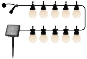 Svetelná reťaz počet žiaroviek 10 ks so solárnym panelom dĺžka 300 cm Lucas Matte – Sirius