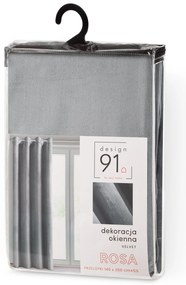 ZATEMŇOVACÍ ZÁVES NA KRÚŽKOCH ROSA 140X250 CM STRIEBORNÁ