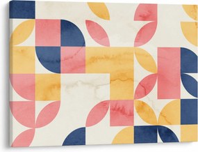 Obraz - Abstrakcia s retro vzormi (70x50 cm)