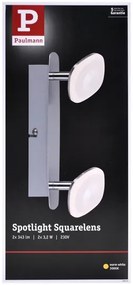 Paulmann 66651 - LED Bodové svietidlo SQUARELENSE 2xLED/3,2W/230V