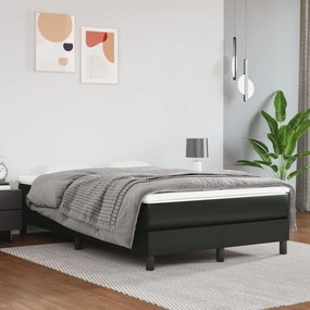 Boxspring posteľ s matracom čierna 120x200 cm umelá koža 3144249