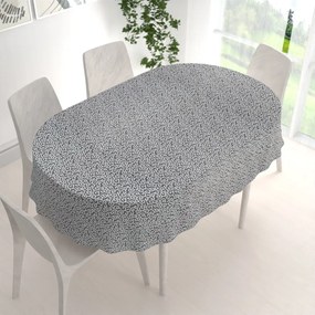 Biante Bavlnený oválny obrus Sandra SA-258 Ornamenty na tmavo sivom 100x140 cm