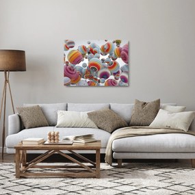 Sklenený obraz maľovaných gulí (70x50 cm)