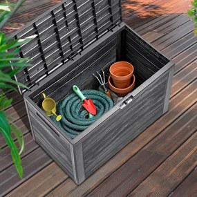 Úložný box WOODEBOX - 190L, 78x44x55cm, antracitová Prosperplast