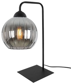 Stolná lampa Costa, 1x grafitové sklenené tienidlo, b
