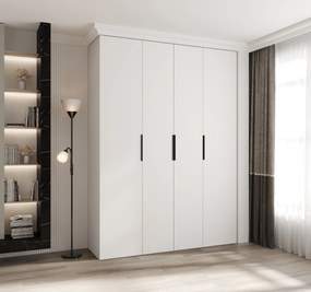 Šatníková skriňa 180 cm Carmela 40-4 (biela + čierna). Akcia -20%. Vlastná spoľahlivá doprava až k Vám domov. 1126665