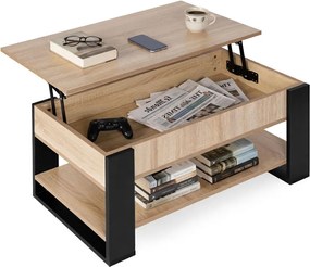 ModernHome Konferenčný stolík so zdvíhacou doskou 90 cm - ModernHome