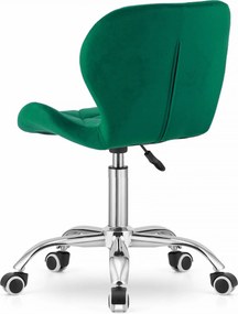 AKCIA Zelené kancelárske kreslo AVOLA VELVET II. akosť