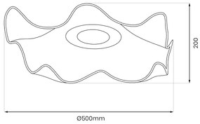 Stropné LED svietidlo Largo, 1x LED 16w, 4000k, g