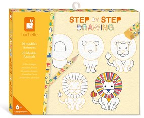 Janod Step by step Kreatívna sada Kreslenie krok za krokom Zvieratá od 6 rokov