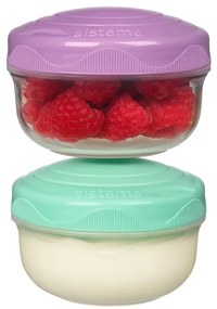 SISTEMA Mini 2 krabičky na desiatu, 2 x 210ml SISTEMA, mix farieb