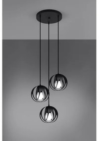 Sollux SL.1088 - Luster na lanku TULOS 3xE27/60W/230V čierna