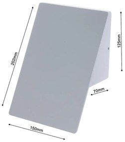 Exteriérové nástenné LED svietidlo Plain, 1x LED 10w, biele