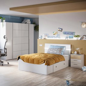 Sconto Nočný stolík MAESTRO dub sonoma/biela