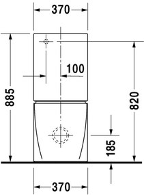 Duravit Starck 2 - Stojace kombi WC, 37 x 63 cm, biele 2145090000