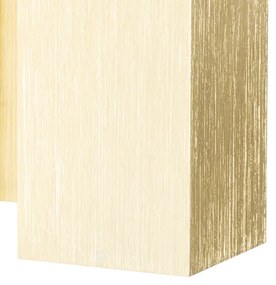 Moderná nástenná lampa zlatá štvorcová 2-svetlo - Sandy