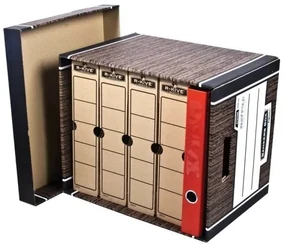 Archivačný kontajner Fellowes Bankers Box Woodgrain 2 ks/bal, modrá
