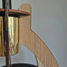 Prisadený luster LANDO 1xE27/15W/230V dub