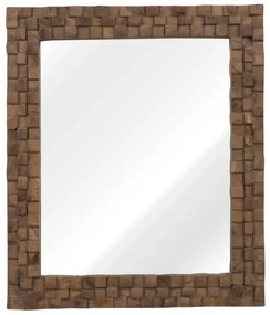 furniture-nabytek.cz - Masívne zrkadlo Abadi z akáciového a mangového dreva, lakované, hnedé – 75×63 cm